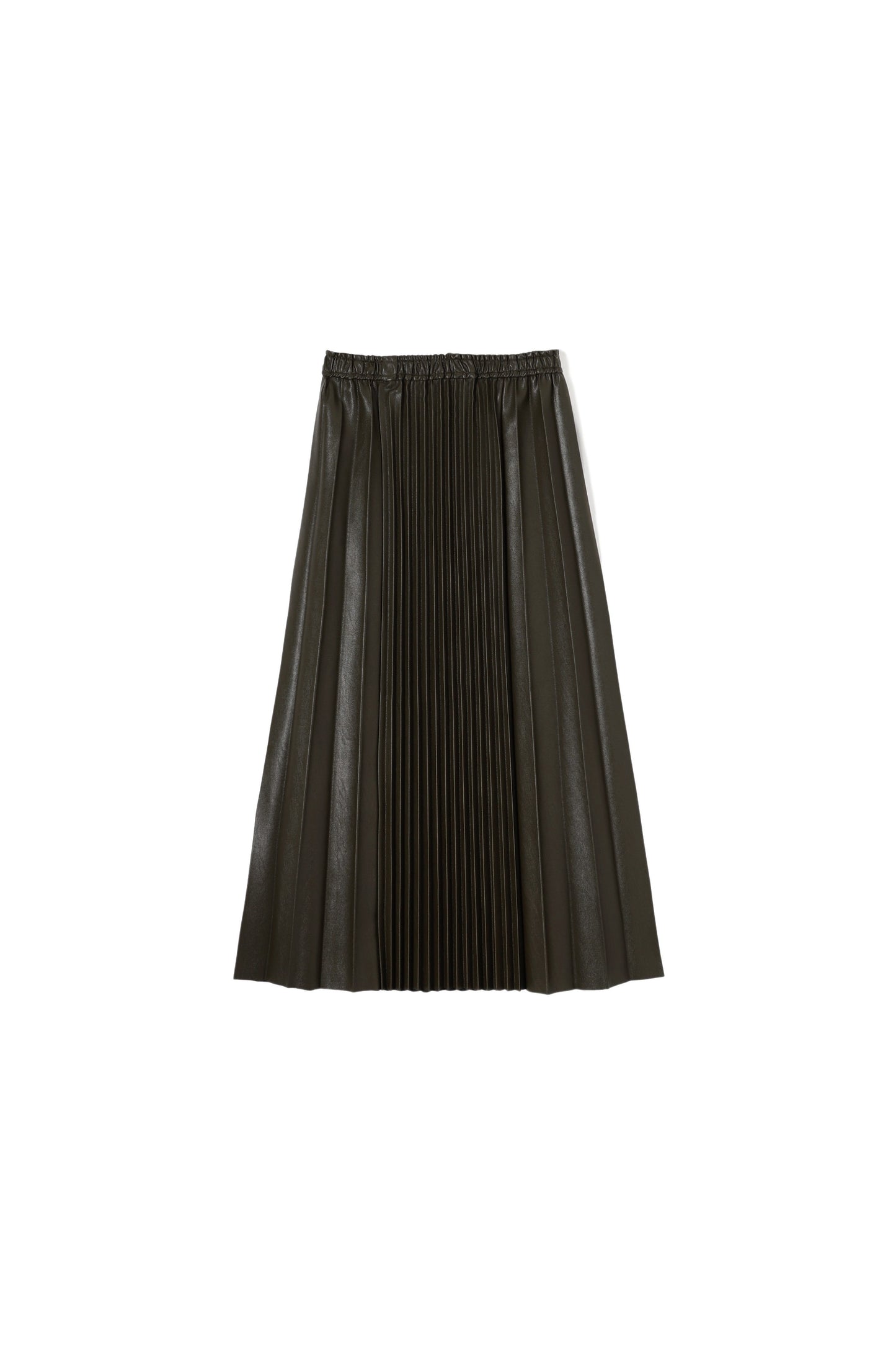 PLEAT LEATHER SKIRT