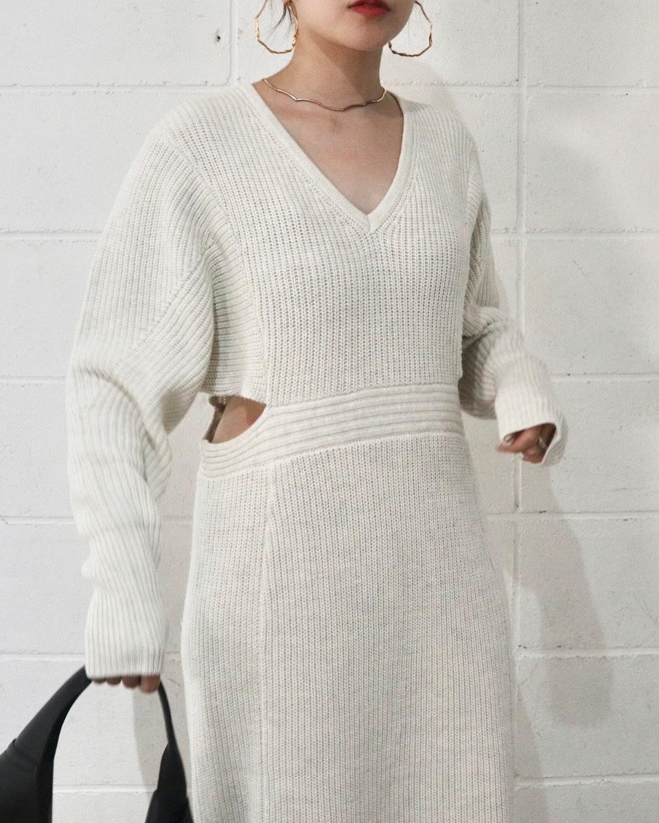 CUTTING KNIT DRESS