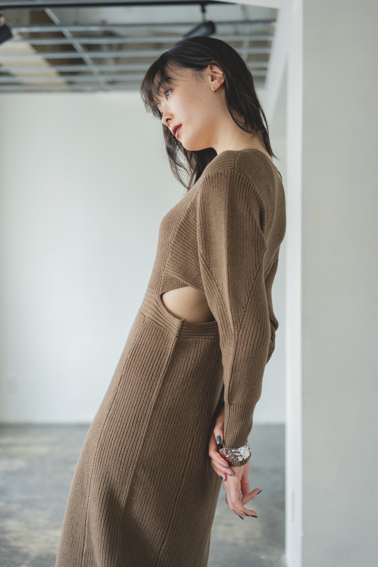 CUTTING KNIT DRESS