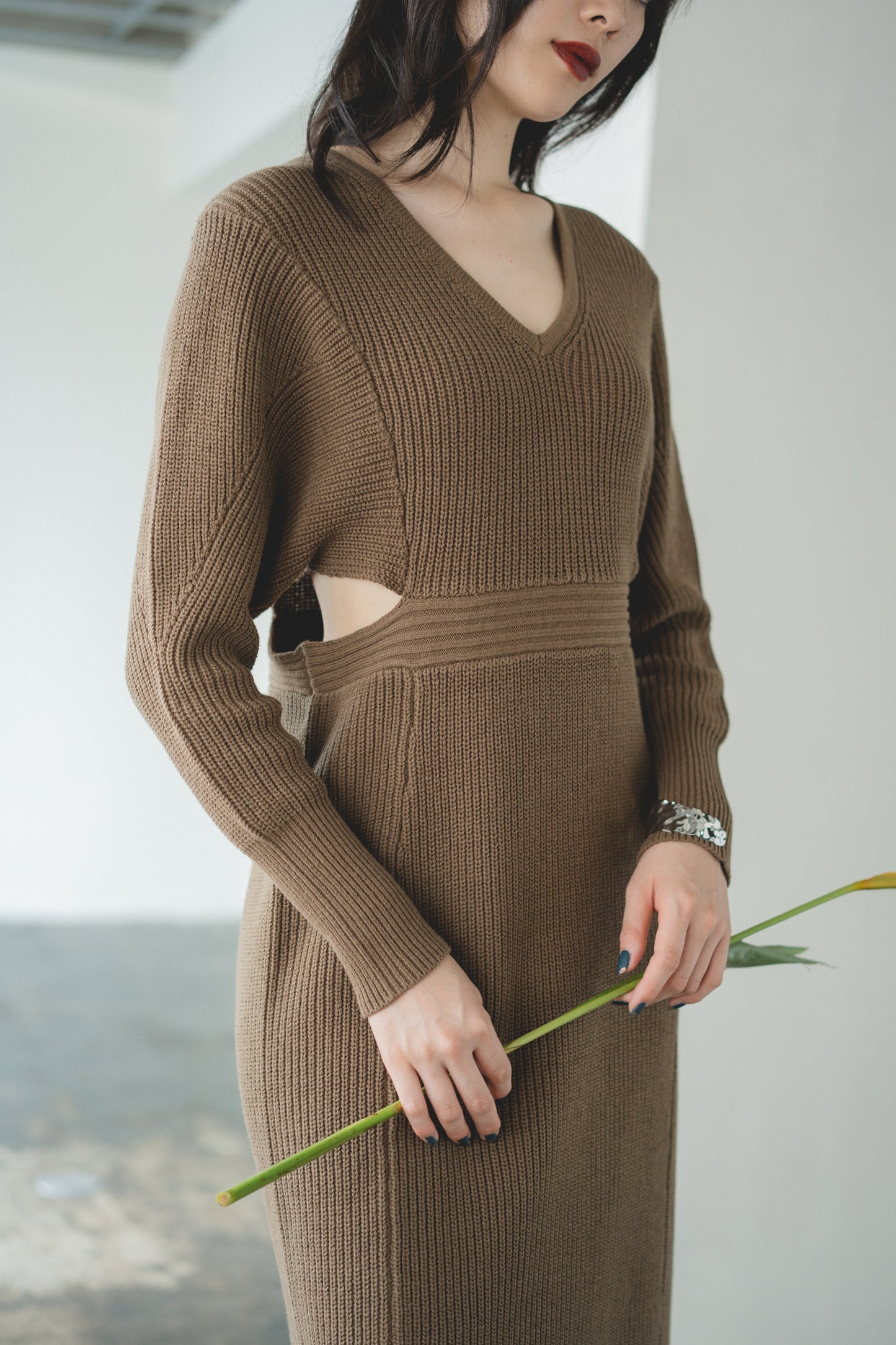 CUTTING KNIT DRESS