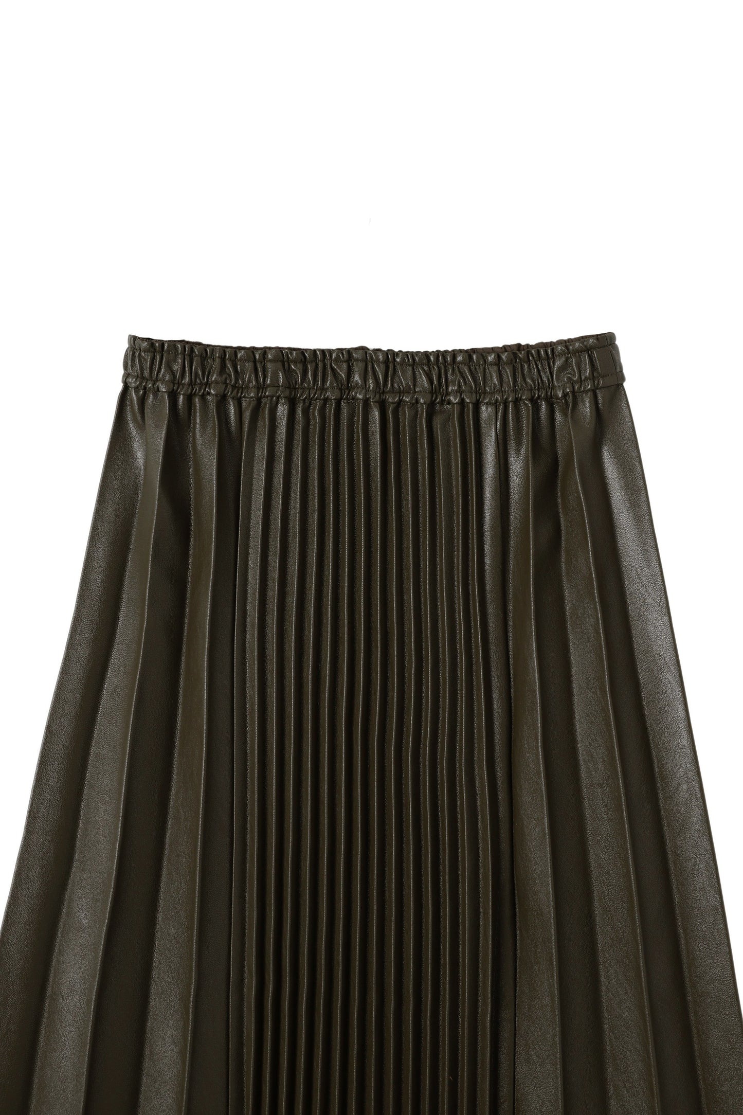 PLEAT LEATHER SKIRT