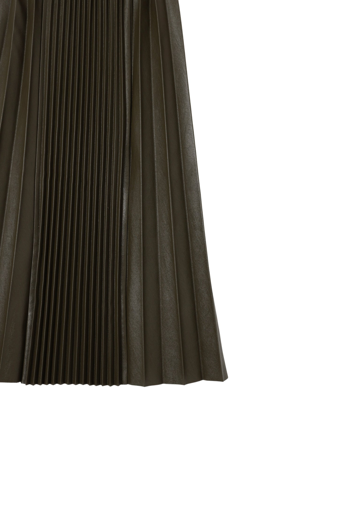 PLEAT LEATHER SKIRT