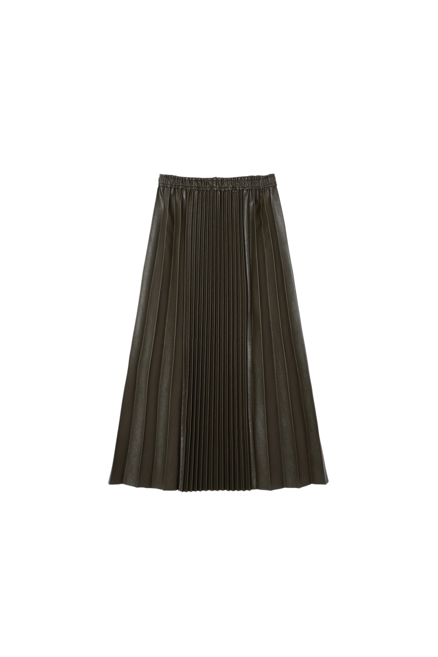 PLEAT LEATHER SKIRT