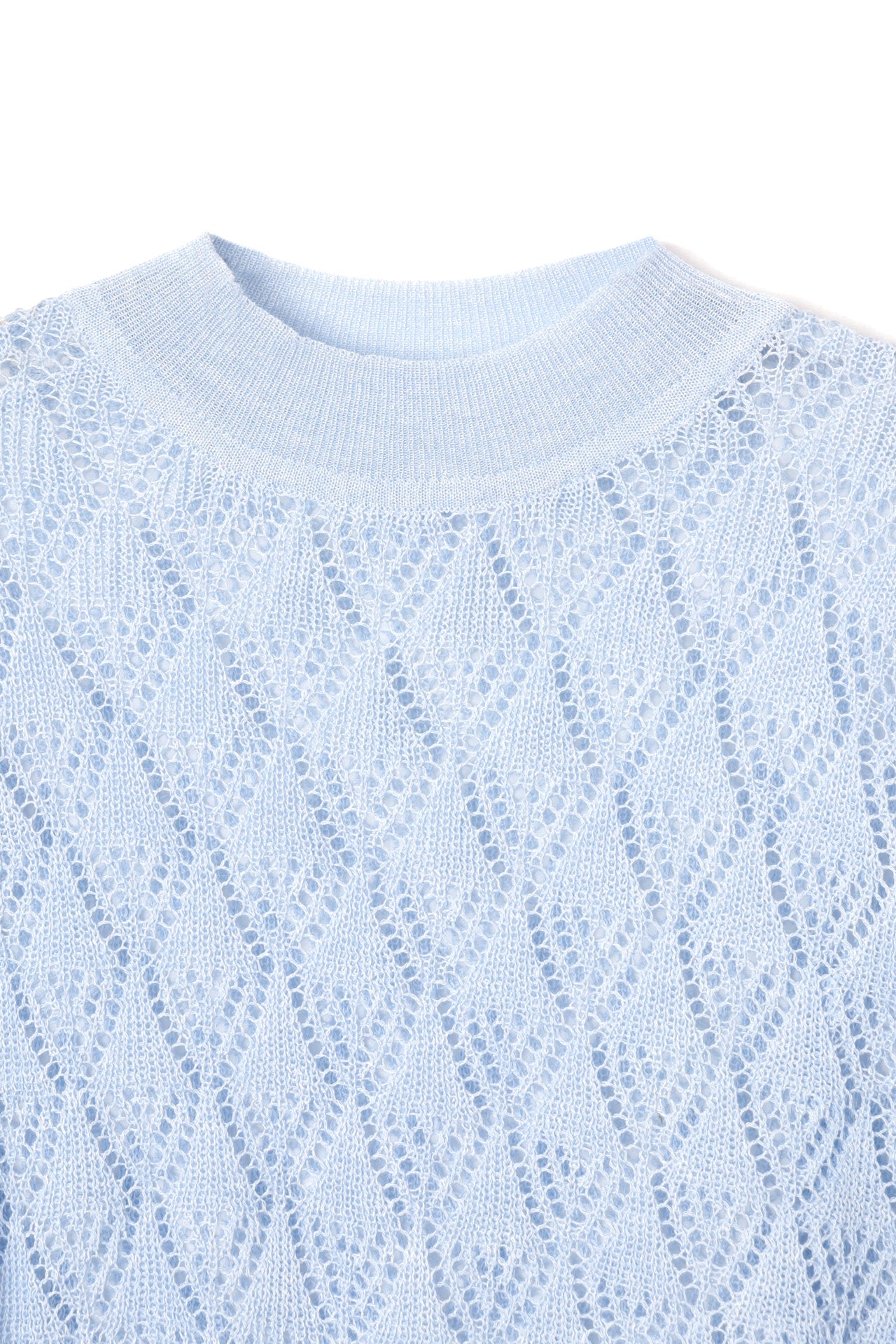 CROCHET KNIT TOPS [BLUE]