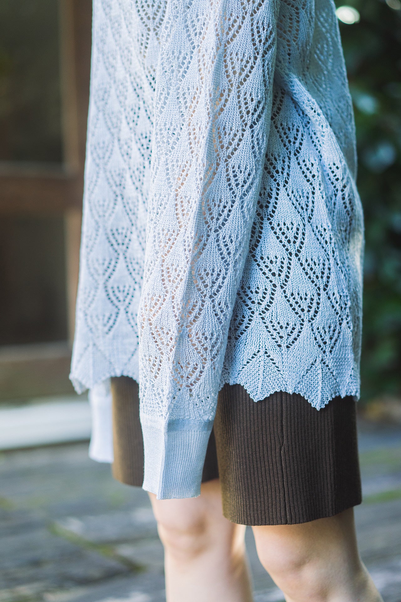 CROCHET KNIT TOPS [BLUE]