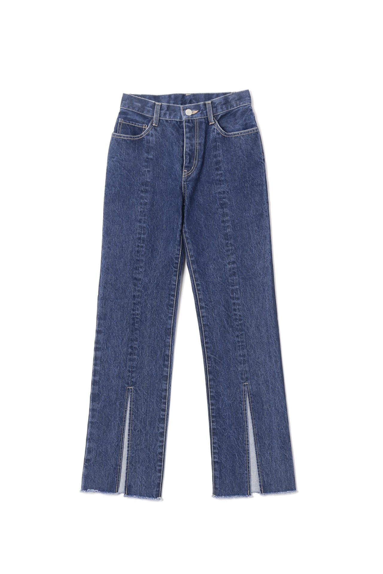 SLIT DENIM PANTS [BLUE]