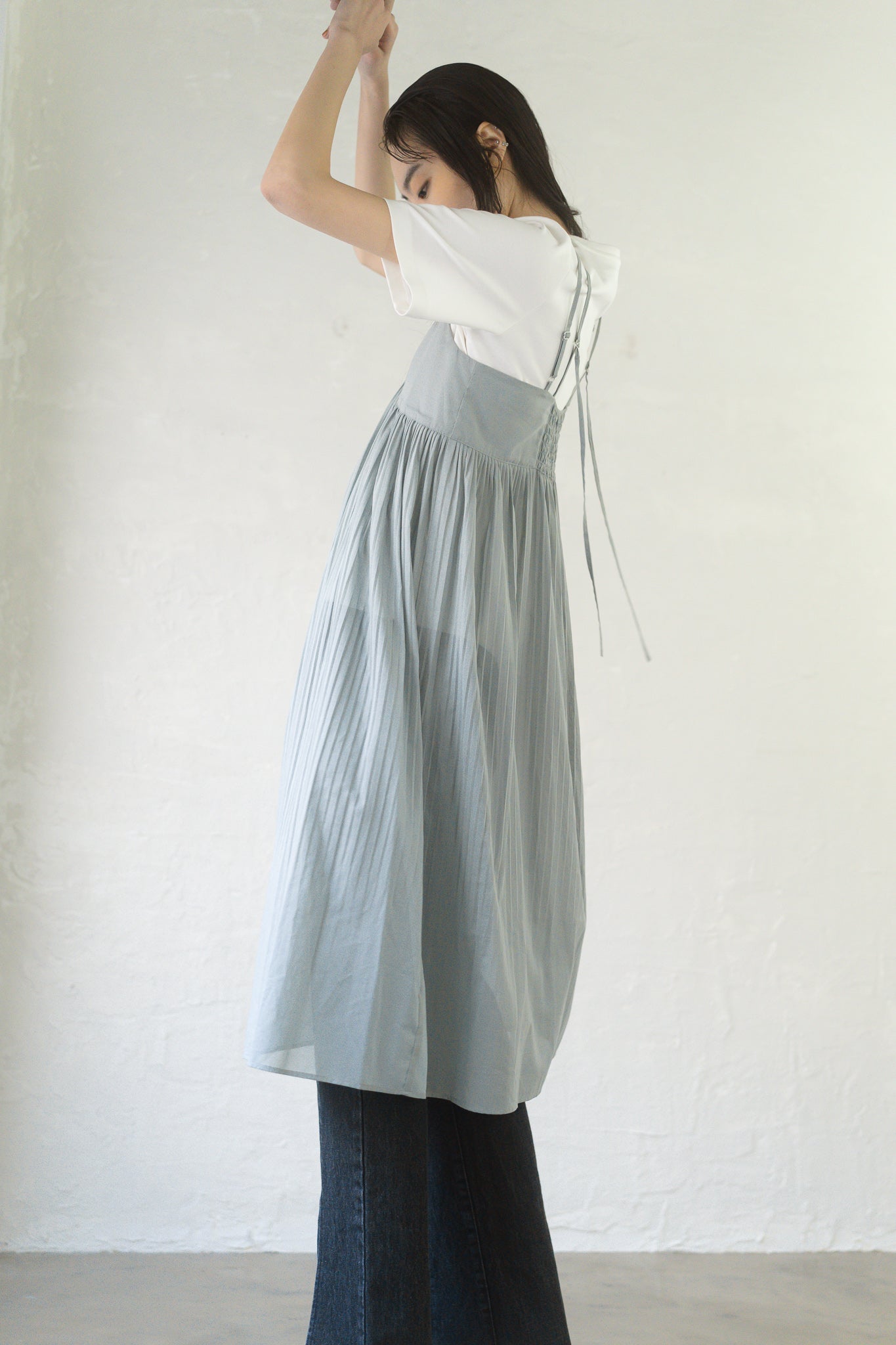 PLEATS CAMISOLE DRESS[MINT]