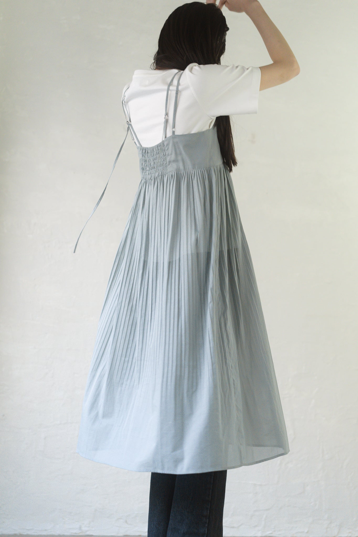 PLEATS CAMISOLE DRESS[MINT]